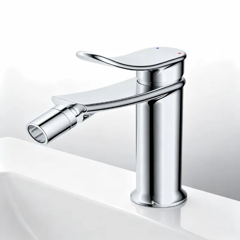Grifo de lavabo giratorio de latón cromado