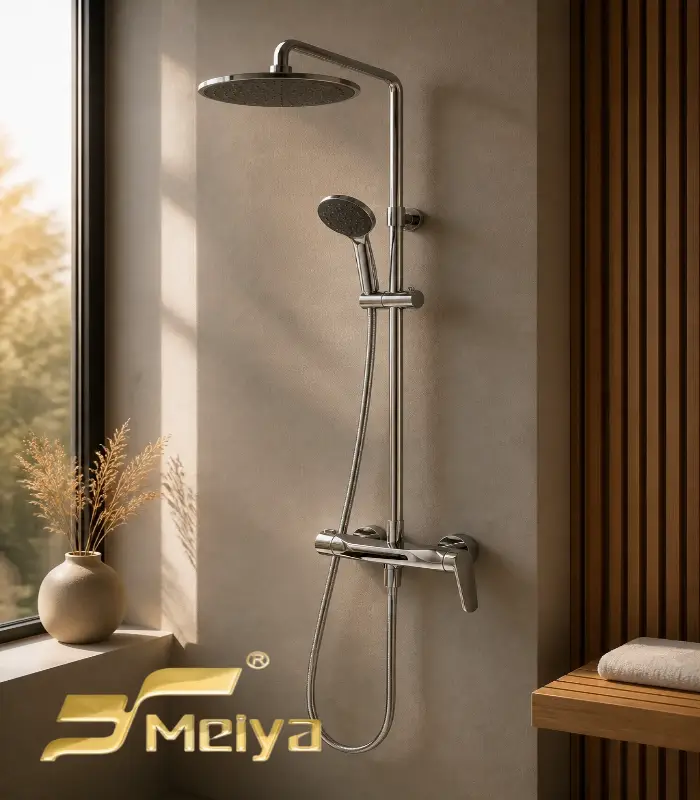 Juego de ducha de lluvia cromado moderno