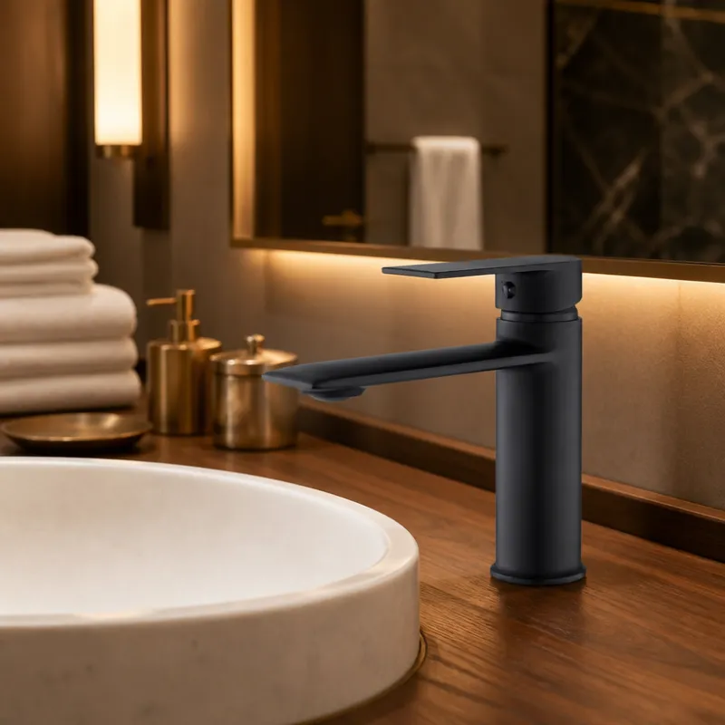 Grifo monomando para lavabo de latón macizo